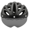 Cairbull Helmet Ultralight Off-road Mountain Bike Cycling Helmet with Removable Visor Taillight Black red_M / L (54-61CM)