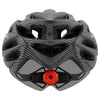 Cairbull Helmet Ultralight Off-road Mountain Bike Cycling Helmet with Removable Visor Taillight Black red_M / L (54-61CM)