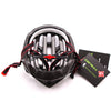Ultralight Racing Cycling Helmet with Sunglasses Intergrally molded MTB Bicycle Helmet Mountain Road Bike Helmet Silver red_L (57-63CM)