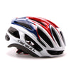 Ultralight Racing Cycling Helmet with Sunglasses Intergrally molded MTB Bicycle Helmet Mountain Road Bike Helmet Silver red_L (57-63CM)