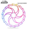 CNC Mountain Bike Cycling Brake Disc Floating Rotor 160/180/203mm Rotors MTb Bicycle Accessories Tools 180MM colorful hollow