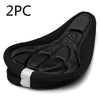Color: Black 2pcs - Bicycle embossed breathable mat color 3D breathable seat cover
