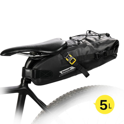 Color: Black, Size: 5l - Cycling Equipment Road Mountain Bike Saddle Bag