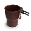 Color: Brown, style: With clip - Car Multi-function Storage, Portable Water Cup Holder, Trash Can Beverage Holder