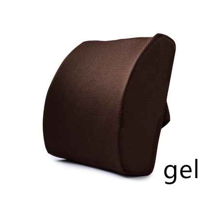 Color: Coffee gel - Breathable ice mesh eye memory cotton waist by universal car waist pad car with waist cushion office seat protector waist