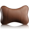 New Brand 2 Pieces 3D Artificial Leather Car Neck Pillows