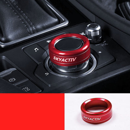 Color: Central, Size: Red - modified air conditioning knob decorative ring