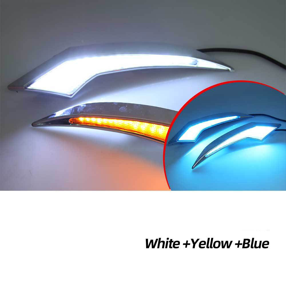 Color: Electroplating - LED Streamer Daytime ABS Driving Front Fog Light