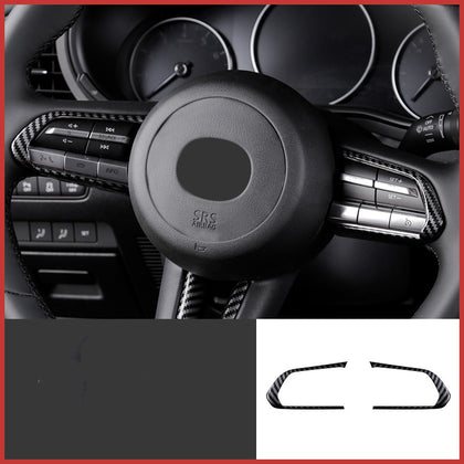 Color: Steering wheel sequins - Mazda 3 Angkesaila modified interior carbon fiber decoration