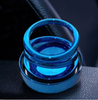 Color: Blue ABS - Suspension double ring rotating aromatherapy car aromatherapy Creative vibrating new car aroma double ring magnetic suspension