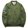 2021 High quality Ma1 Thick and thin Army Green Military motorcycle Ma-1 aviator pilot Air men bomber jacket - Color: green, Size: M