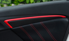 Color: Red - Modified door trims in the car