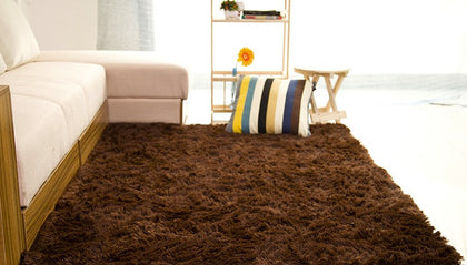 Color: Coffee, Size: 50x80cm - Living room coffee table bedroom bedside non-slip plush carpet