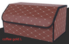 Color: Coffee gold, Size: L - Car Organizer Car storage box