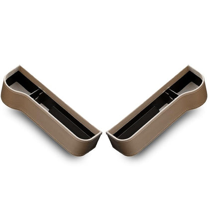 Color: Beige, Size: A pair - Car Seat Gap Storage Box