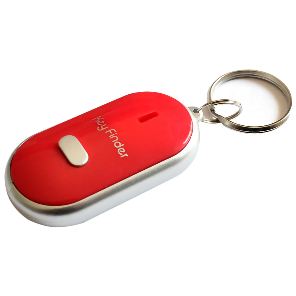 Color: Red - New LED whistle control induction key ring Elderly key finder Multi-function key anti-lost device