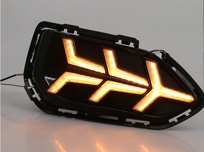 Car modified two-color daytime running lights