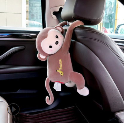 Pipi monkey hanging tissue box - Model: Brown