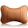 New Brand 2 Pieces 3D Artificial Leather Car Neck Pillows