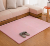 Memory cotton coral velvet carpet Living room bedroom door mats Bathroom kitchen non-slip absorbent carpets - Color: Pink, Size: 100x200cm