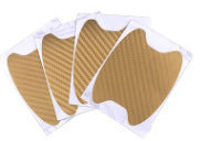 Color: Golden - 4pcs / set of door stickers carbon fiber scratch-resistant car handle stickers