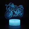 Color: C, Style: Black 7 colors - Motorcycle night light