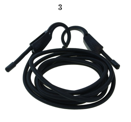 Color: Black, Size: 3m - Car luggage rope luggage rope fixed rope outdoor travel car clothesline indoor clothesline LW-1610