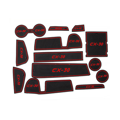 Color: Red - Anti-slip water coaster interior storage mat
