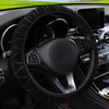 Color: Black - Car plush steering wheel cover