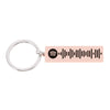 Color: Rose gold - Personalized Music Spotify Scan Code Keychain for Women Men Stainless Steel Keyring Custom Laser Engrave Spotify Code Jewelry