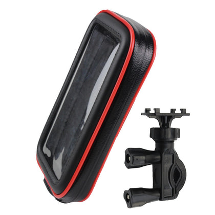 Style: Double button, Size: L - Rainproof TPU Touch Screen Cell Bike Phone Bag Holder Cycling Handlebar Bags MTB Frame Pouch Case