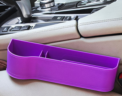 Model: Main driving, Color: Purple - ABS plastic seat gap storage box