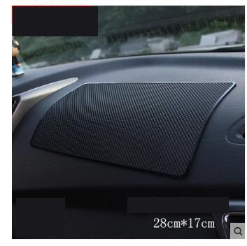 Color: Lattice L - Car mobile phone bracket car anti-skid pad car car navigation device anti-mite pad instrument panel multi-function storage pad