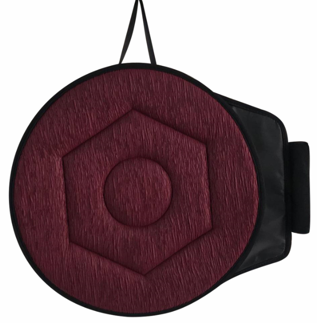 style: Diamond, Color: Wine Red - 360 Degree Rotation Seat Cushion Mats For Chair Car Office Home Bottom Seats Breathable Chair Cushion For Elderly Pregnant Woman