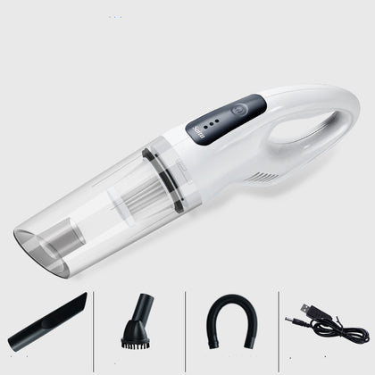 Color: White - Wireless charging car vacuum cleaner