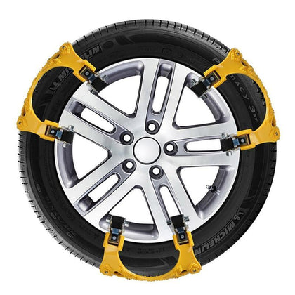 Color: Yellow, Quantity: Q3pcs - 3pcs Snow Tire Chains