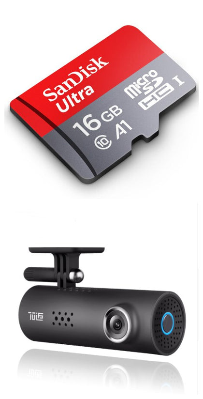 Color: 16gSDcard, style: Standard - Car Dash Smart WiFi DVR 130 Degree Wireless Cam 1080P FHD Night Version G-Sensor Driving Recorder