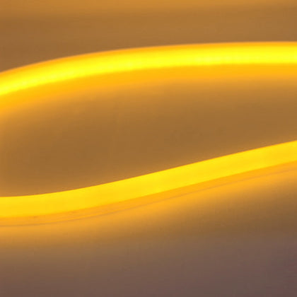 2Pcs 45cm/60cm Flexible Car Soft Tube LED Strip Light Angel Eye DRL Daytime Running Headlight Lamp 5 Color - Color: Yellow 2pcs, Size: 45cm