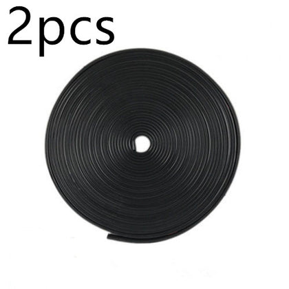 Color: Black 2pcs - Rimblades Car Vehicle Color Wheel Rims Protectors Decorative Strip 8M/ Roll