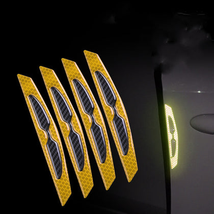 Color: Yellow car door, Quantity: 4pcs - Anti-collision strips
