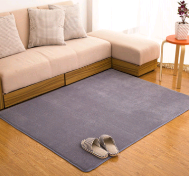 Memory cotton coral velvet carpet Living room bedroom door mats Bathroom kitchen non-slip absorbent carpets - Color: Silver gray, Size: 60x120cm