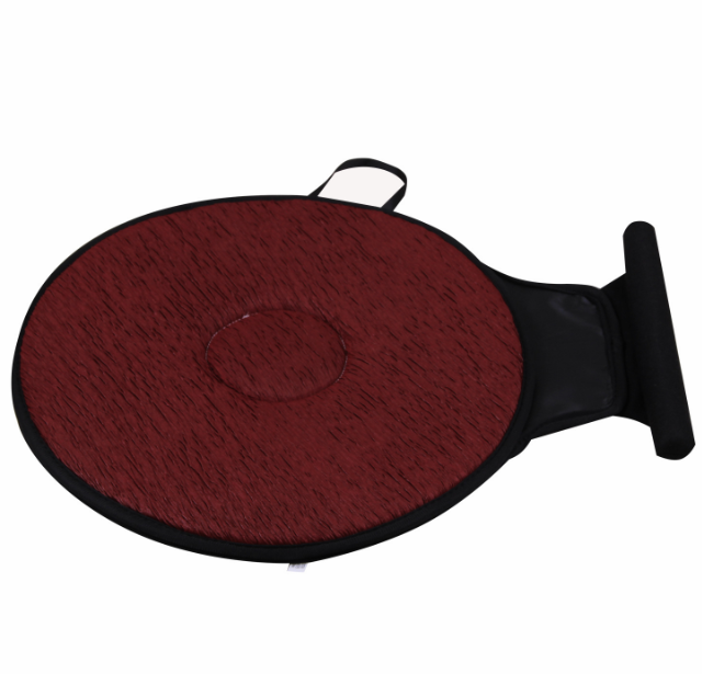 style: Circle, Color: Wine Red - 360 Degree Rotation Seat Cushion Mats For Chair Car Office Home Bottom Seats Breathable Chair Cushion For Elderly Pregnant Woman