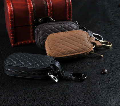 Leather rhombic key sleeve car special key bag