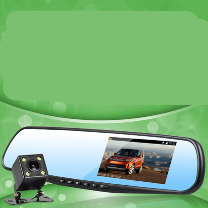 Color: Black, Style: 4inch - Driving recorder front and rear dual recording
