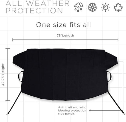 Color: Black, Size: Small - Windshield ice and snow gown