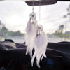 Color: White, Style: Double circle - Dreamcatcher hanging pendant car