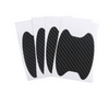 Color: Black - 4pcs / set of door stickers carbon fiber scratch-resistant car handle stickers
