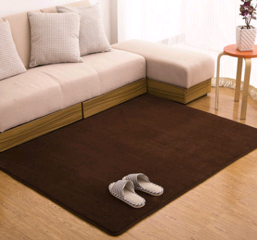 Memory cotton coral velvet carpet Living room bedroom door mats Bathroom kitchen non-slip absorbent carpets - Color: Brown, Size: 50x80cm