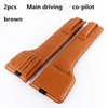 Color: Brown, Quantity: 2, Style: Main driving copilot - Car Seat Gap Filler Pocket