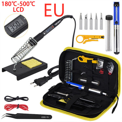 Color: Black, Model: EU - Constant temperature soldering iron Kit